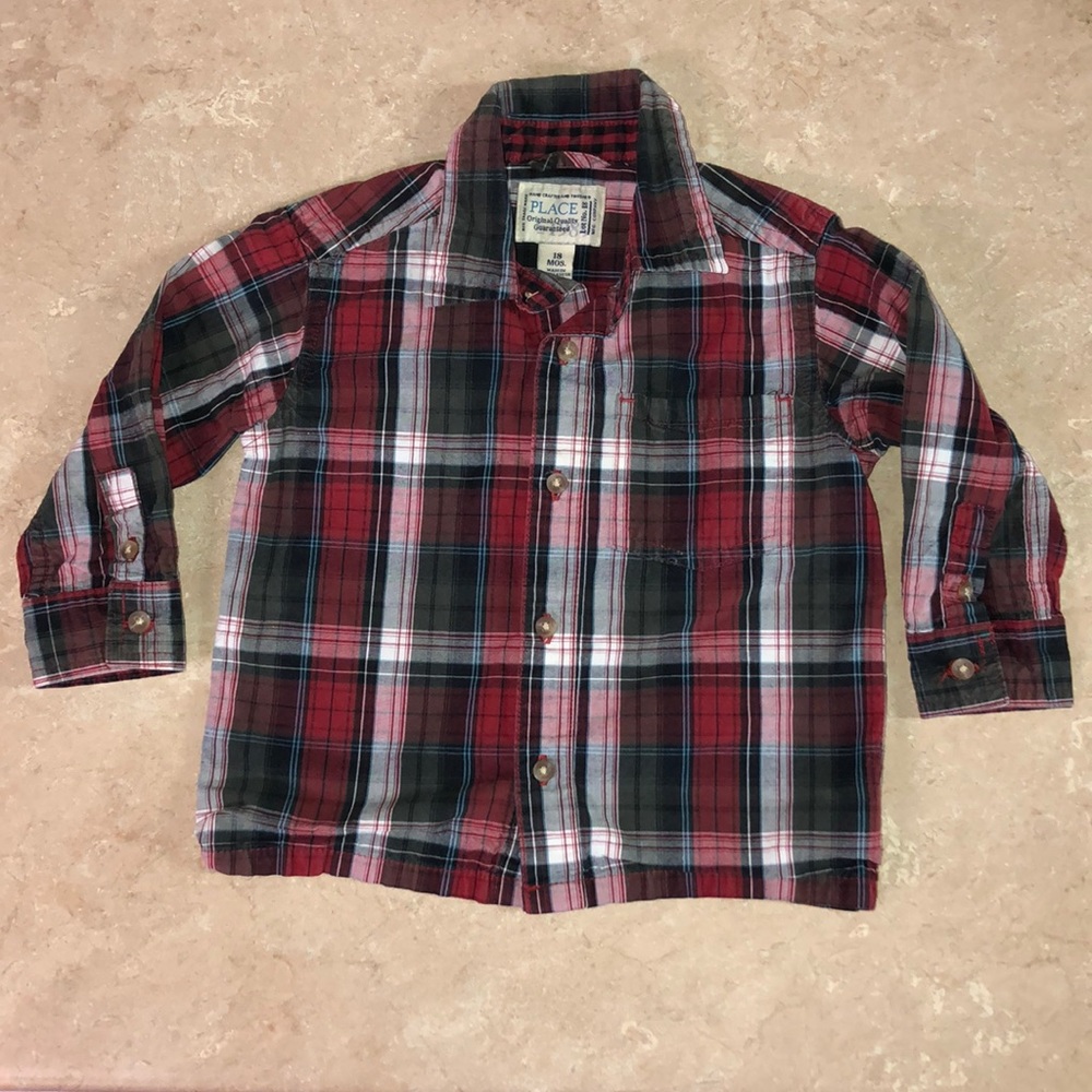 Boys 18-24m lot - 3 Buttondown shirts / 2 jeans - Picture 7 of 8